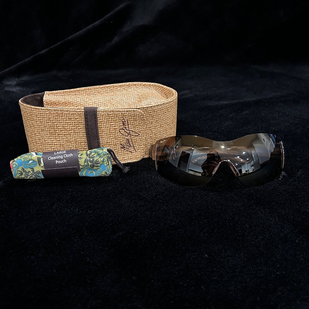 Designer Sunglasses with Case - Brown